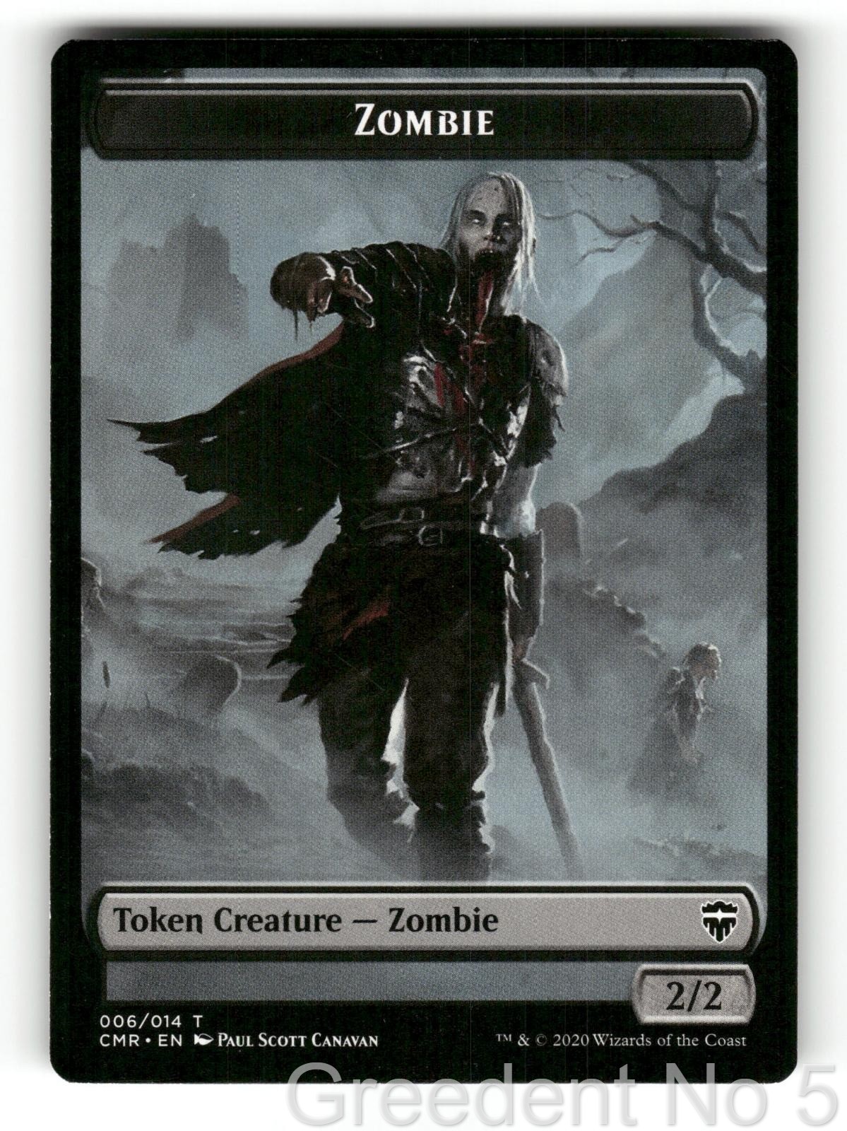 Zombie Token 6 Token Commander Legends Magic: The Gathering Near Mint