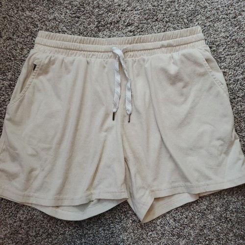 Pacific Trail Lounge Shorts Womens Medium Beige Elastic Waist Cozy Drawstring