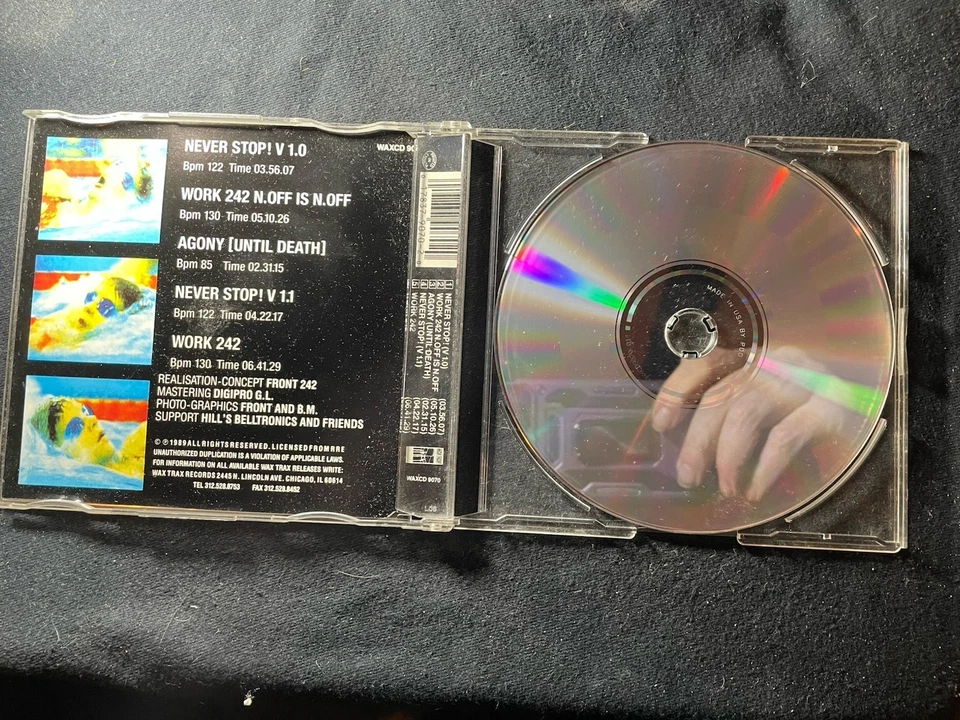 CD FRONT 242 NEVER STOP! EP INDUSTRIAL WAX TRAX! RECORDS Foto 3 de 3