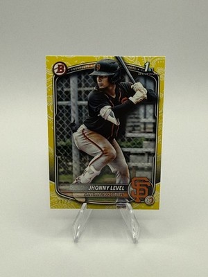 2025 Bowman Jhonny Level 1st Bowman Yellow Paper Print /75 BP-147 SF Giants