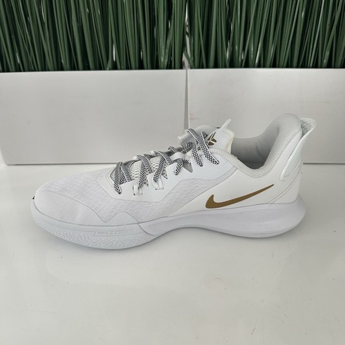 RARO Nike Kobe Mamba Fury NBY Blanco Metálico Dorado Zapatos para Hombres CZ8770 100 Talla 8 - Imagen 4 de 13