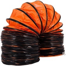 16ft PVC Ventilation Duct 12in Dia Flexible Explosion-Resistant D-Rings