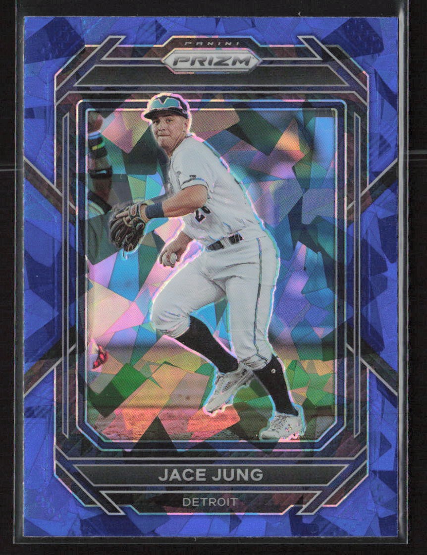 Jace Jung 2023 Panini Prizm #77 Blue Ice Prizms Detroit Tigers