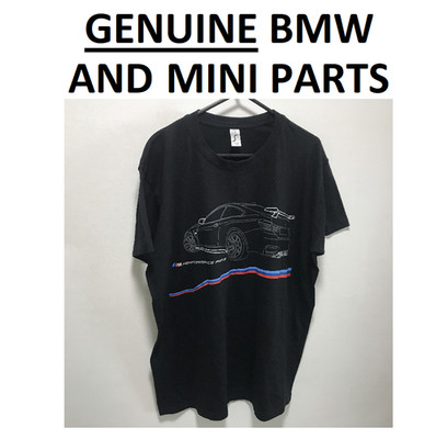 GENUINE BMW M Performance Logo Print T Shirt. Men's Size M. Black. NEW.   30A1