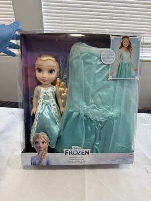 Disney Frozen Prinzessin Meine Freundin Elsa Puppe mit Kindergröße Kleid Geschenkset