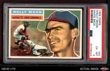1956 Topps #55 Wally Moon Cardinals PSA 6 - EX/MT