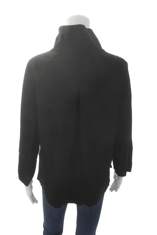 Blusa Top Sheis SO Mujer Manga 3/4 Cuello Alto Lateral Dividido Negra Talla 42 Foto 3 de 4