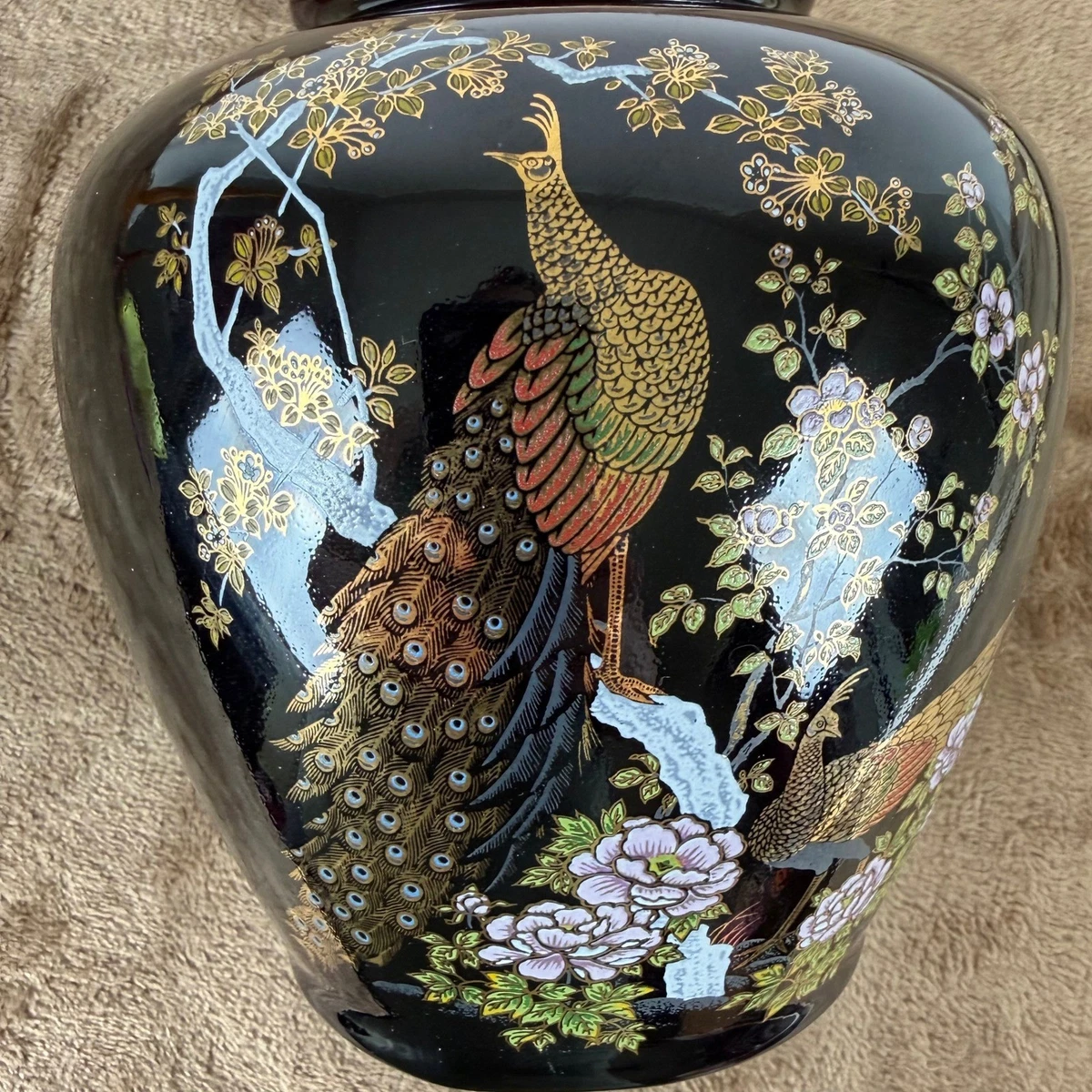陶瓷金色圆形花瓶| eBay