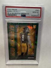 2022 Panini Prizm New Recruits Green Ice Kenny Pickett Rookie #NR-1 PSA 10