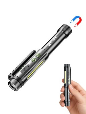 Penlight Flashlight, Rechargeable Work Light 600 Lumens COB LED Pen Light wit...