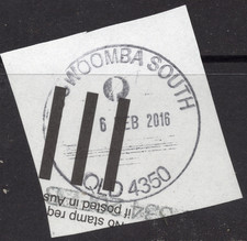 26 FEB 2016 TOOWOOMBA SOUTH, QLD 4350 complete circular postmark