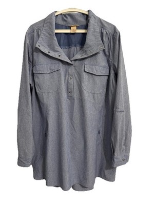 Duluth Trading Company XL Blue Womens Sol Survivor Sun Protection Shirt Pullover