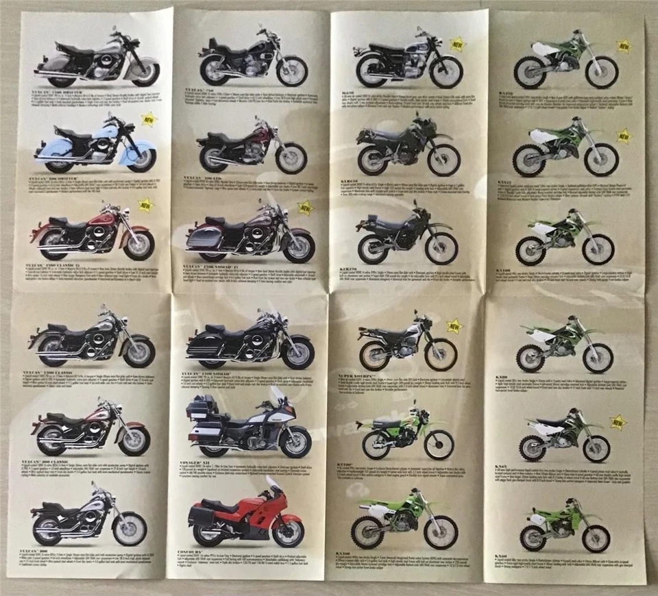 KAWASAKI FULL LINE MOTORCYCLE Range USA Sales Brochure For 2000 #99969-2658 - Image 3 of 3