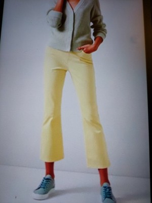 L.K. Bennett Lydia Flared Jeans Lemon  hose neu mit Etikett Gr. 42-44 Uk 16