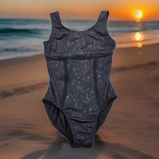 Womens MOTIONWEAR Petite Adult Black Paisley Leotard New with Tags Danceware