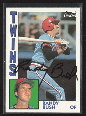 1984 Topps #429 Randy Bush - NM/MT+ RC,Auto - On Card TTM
