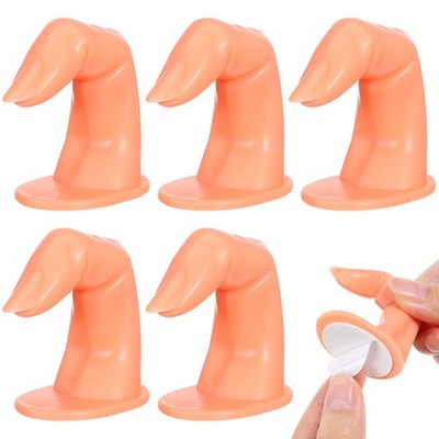 5 Pcs Nailart Übungsfinger Nagel Übungshand Künstliche Nägel Fingertrainer