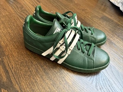 adidas × Raf Simons Sz 10.5 Stan Smith Strap Sneakers Green Leather (No Insoles)