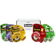 Scotch Tape Variety Pack, Assorted Sizes, Transparent, Pack Of 6 Rolls