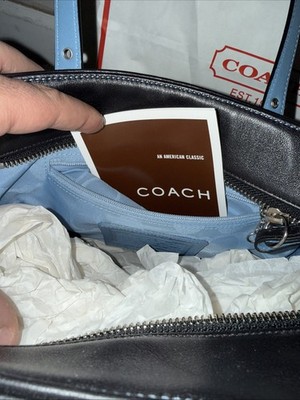 Coach Vintage Style Black Leatherware Est. 1941 Gallon Lunch Tote