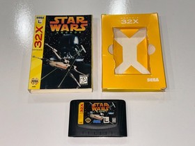 Star Wars Arcade (Sega 32X) Game in Cardboard Box (No Manual) Vr Nice!