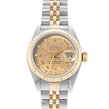 Rolex Datejust 26 69173 Champagne Steel 18k Yellow Gold Ladies Watch Papers 1996