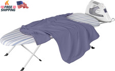 Honey-Can-Do Folding Tabletop Ironing Board with Iron Rest, Blue, 32” L X 12” W,
