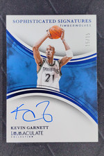 2024-25 Panini Immaculate Kevin Garnett Sophisticated Signatures Blue Auto 15/15
