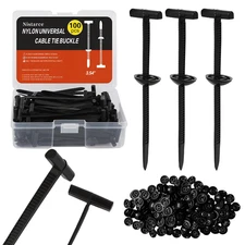 100PCS Nylon Universal Cable Tie Buckles for Car Fenders, Engine Covers & Mudgua
