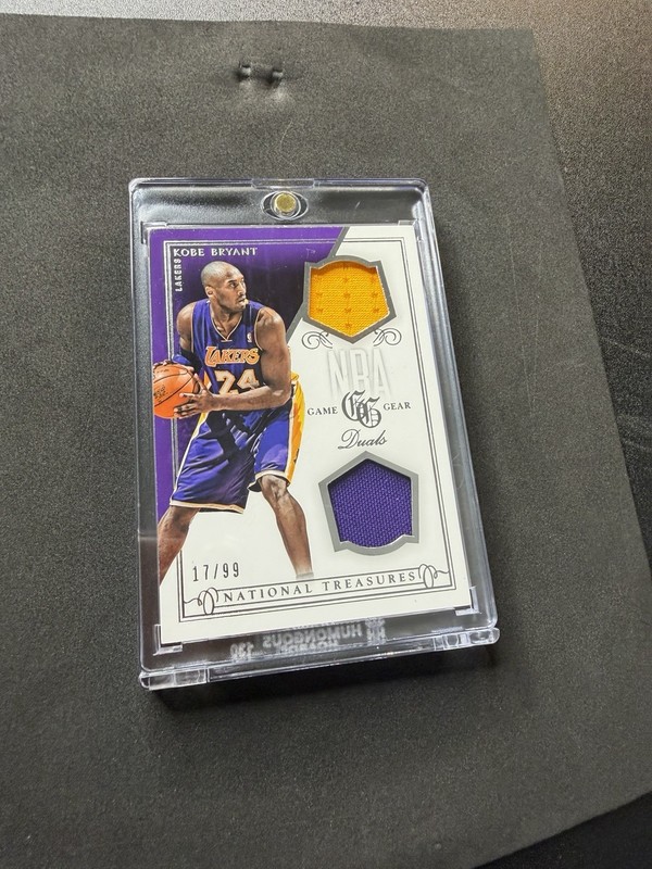 2013-14 National Treasures Kobe Bryant NBA Game Gear Dual Game Used Jersey 17/99