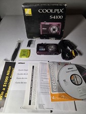  Nikon COOLPIX S4100 14MP Digital Camera Plum No Charger Included No tested