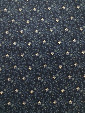 FABRIC - STARS VINES on Navy Cotton - 1 yard - Classic Cottons 2002