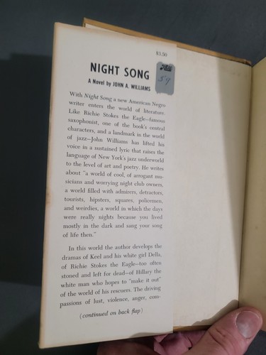 John A WILLIAMS Night Song FIRST EDITION 1961 Free Shipping - Foto 6 di 13