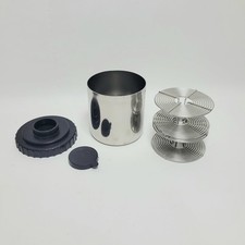 Vtg Kindermann Stainless Steel Double Film Developing Tank with 2 Reels Germany