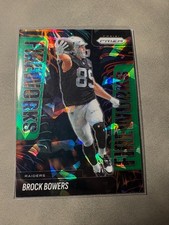 2025 Panini Prizm - Fireworks Brock Bowers #11 Green Ice Prizm