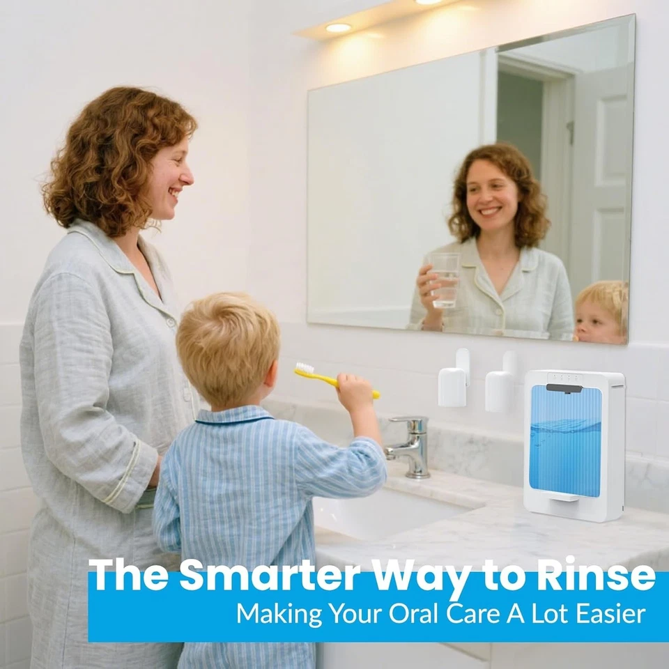 Dispensador automático de enjuague bucal 500 ml - Dispositivo de baño inteligente eléctrico sin contacto Foto 3 de 4