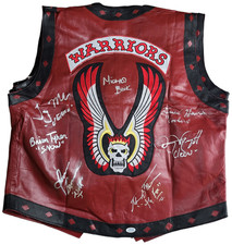 The Warriors Movie Cast Signed Leather Vest Exact Proof ACOA
