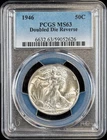 1946 50c Walking Liberty Silver Half Dollar PCGS MS63 DDR Doubled Die Reverse