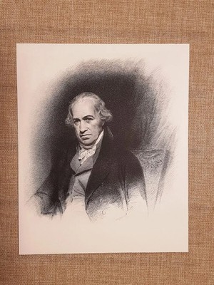 James Watt 1736 - 1819 Steam Engine Industrial Revolution Engraving 1888