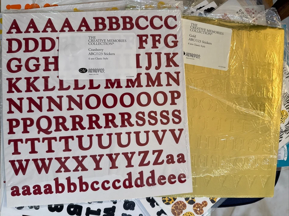 2.5 lbs of Alphabet and Number Stickers Many Sealed and New - Image 2 of 4