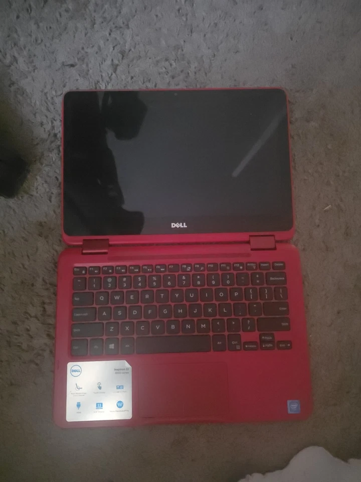 PORTÁTIL Dell Inspiron 11 3000 2 en 1 pantalla táctil p25t 30 gbhd rojo sin probar Foto 3 de 3
