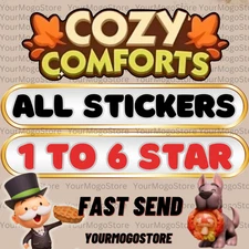 MOGO Stickers COZY COMFORTS 1-2-3-4-5-6 Star ⭐️ MONO GO ALL STICKERS ⚡️FAST SEND