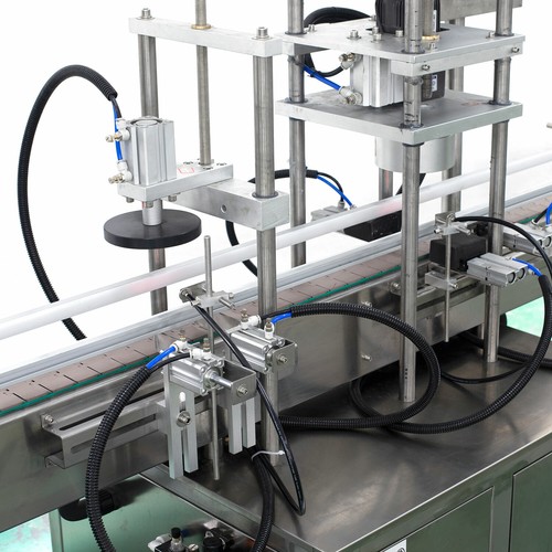Automatischer Verschließer Rundflasche Kolben Ölverschließmaschine mit Kappenzuführung - Bild 7 von 8