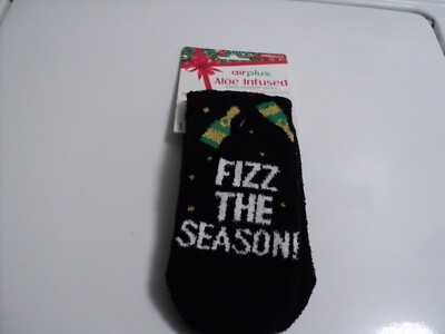 Airplus Aloe Infused Womens FIZZ THE SEASON Ultra Moisturizing Socks  5-11 New