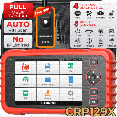 Launch X431 CRP129X Car OBD2 Scanner Engine ABS SRS SAS TPMS EPB Diagnostic Tool