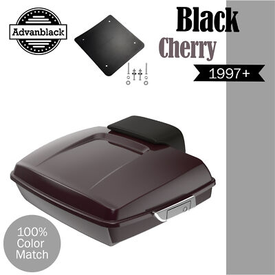 Advanblak BLACK CHERRY Razor Tour Trunk Pack Luggage Pad For 97+ Harley/Softail