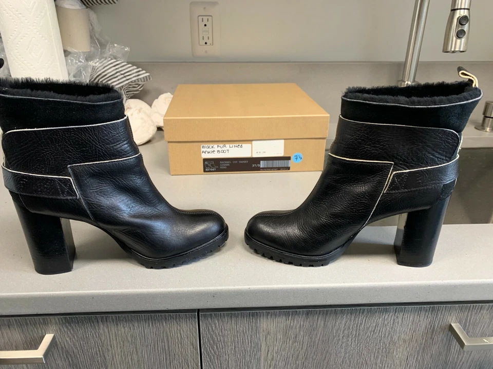 胶带靴 尺寸:7.5 US / 37.5 皮革带皮草 — 第 4/4 张图片