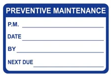 200 Pack 3x2 Inch Preventive Maintenance Stickers Adhesive Labels for Equipment