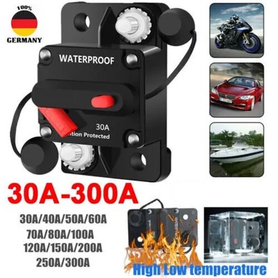 Schutzschalter 50-300A,DC12-48V Sicherungshalter Wasserdicht,Auto