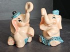 Vtg Ceramic Arts Studio Elephants Salt & Pepper Shaker, no stoppers — photo 6